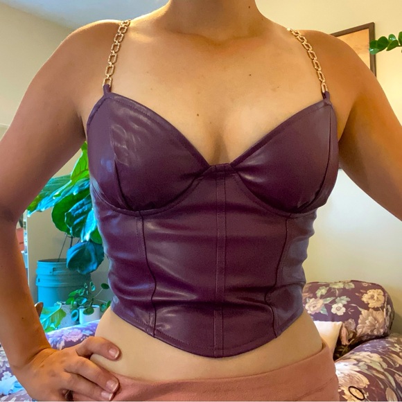 Windsor Corset Top, Small, Plum - Picture 2 of 9